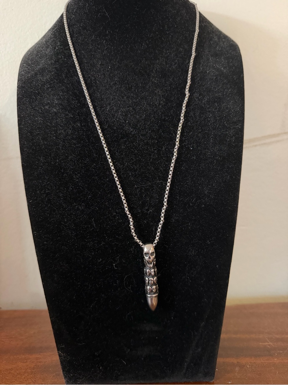 Men's Bullet Skull Necklace